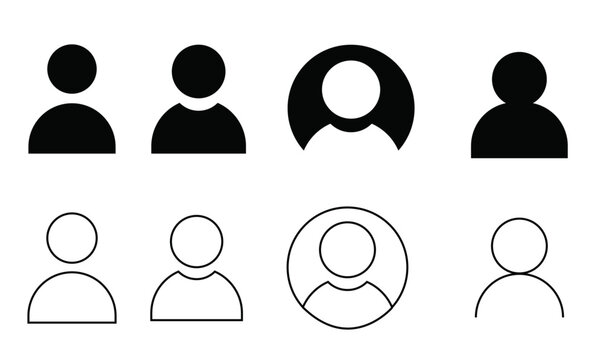 set of people icons, people & person icon set , social account icon set, 