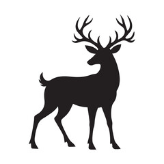 deer silhouette vector illustration