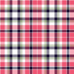 Mellow white and Sandy warm pink Seamless Tartan Fabric Design