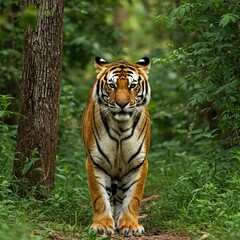  Majestic Bengal Tiger in its Natural Habitat