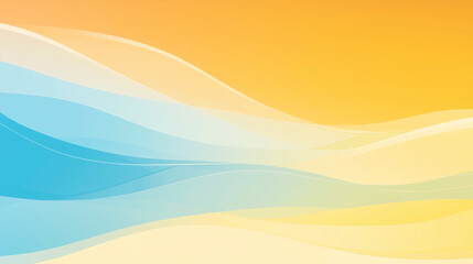 Abstract background with yellow and blue waves