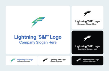 Lightning ‘S&F’ Logo | Electric Energy Branding