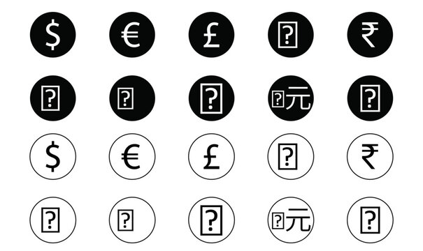world currencies icons set, all country currencies icons, icon set, currency icon set