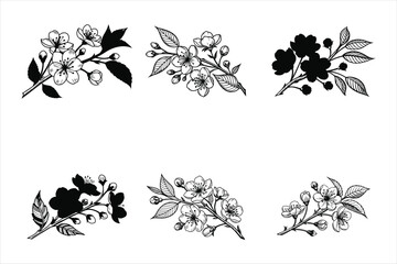 blooming-flower silhouette