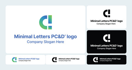 Minimal Letters PC&D’ Logo | Simple & Elegant Typography