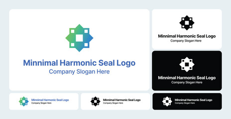 Minimal Harmonic Seal Logo: Simplistic Design with Balanced Harmony