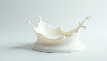 White milk splash, crown shape, creamy texture , splash, dairy, photography