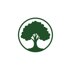 Tree in a circle logo