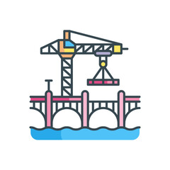 Construction and Infrastructure Bridge Icon