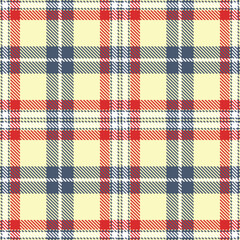 Timeless Seamless Tartan featuring Highland slate and Sandy cream Fabric Design