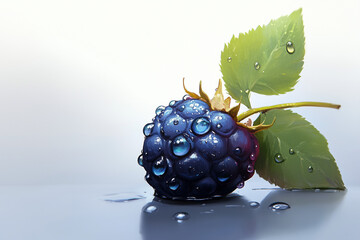 blackberry with leaf