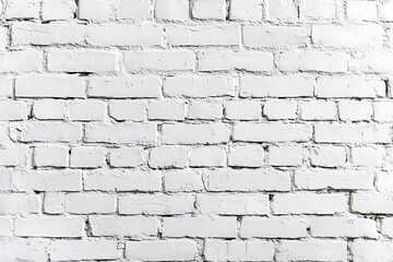 Obraz premium White brick wall background, seamless texture, white bricks.