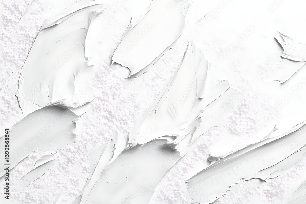 Poster white background with smooth and intricate brush strokes, creating an artistic texture for design or