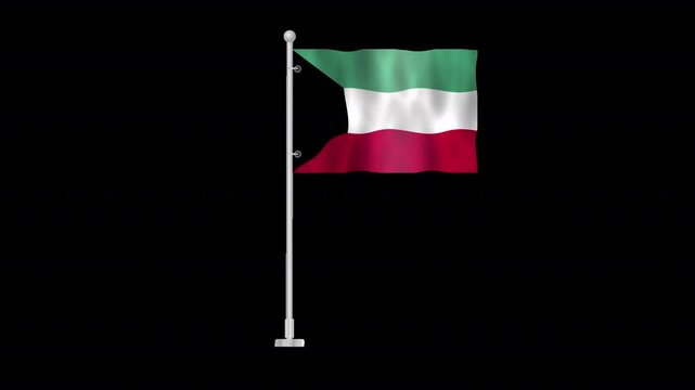 Kuwait Flag with Alpha Channel	
