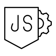 Javascript Vector Line Icon Design for personal and commercial use