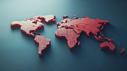 3D pie chart overlaid on a world map, symbolizing global demographic data distribution, modern analytics, and international population insights through a tech-forward visual style.

