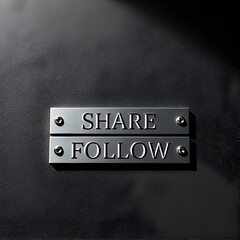 like share follow concept