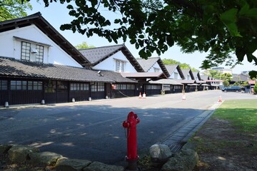 Naklejka premium 山居倉庫 国指定史跡 山形県酒田市