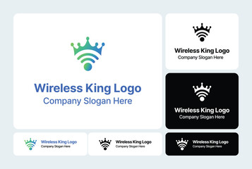 Wireless King Logo | Tech Connectivity Branding
