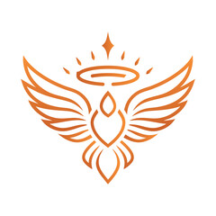 Elegant Stylized Dove with Radiant Wings Pentecost Icon