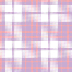 Fire lilac Seamless Tartan with Muted soft pink accents Fabric Design