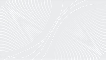A sophisticated and minimalist abstract background featuring concentric circles and flowing lines in a light gray color scheme.