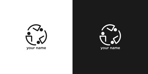 Abstract Circular Icon Representing Collaboration and Global Unity