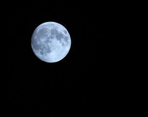 full moon in the night sky