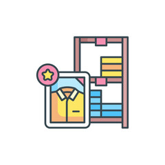 Apparel Display Shelf Icon