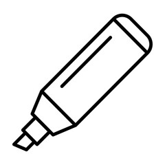 Highlighter Vector Line Icon Design