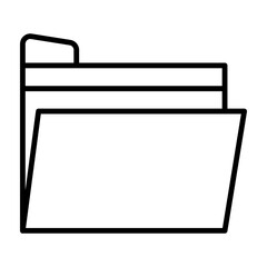 Folder Vector Line Icon Design