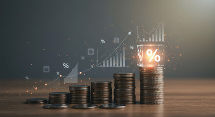 Finance chart showed a significant increase in stock market profits, driven by higher interest rates and steady growth in money investments. finance, growth, increase, interest, money, profit, stock.