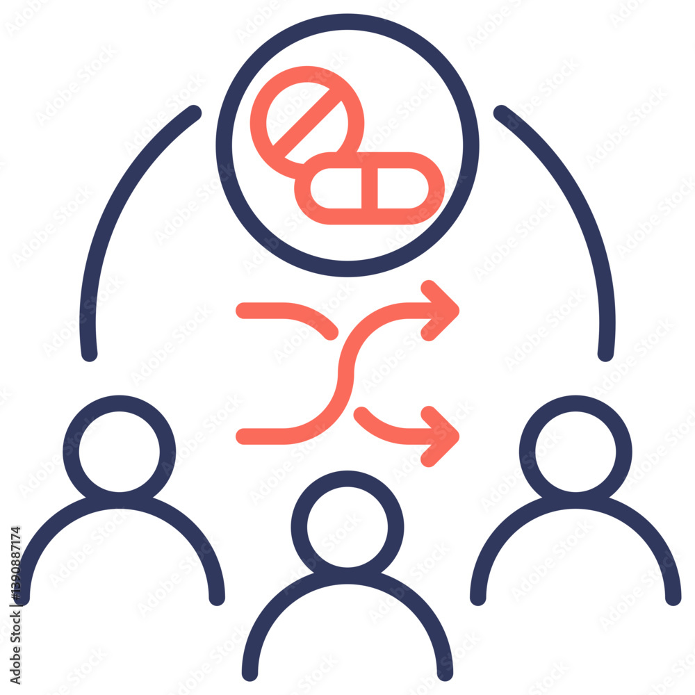 Poster Randomize Dual Tone Icon