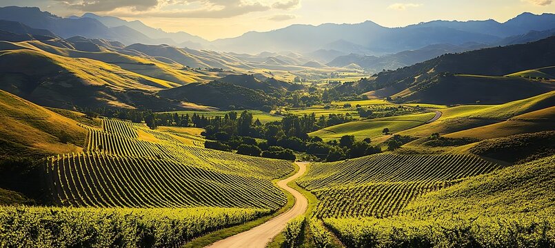 
Marvel at breathtaking beauty of California's valleys where golden fields and awe-inspiring scenery converge to create a truly iconic landscape