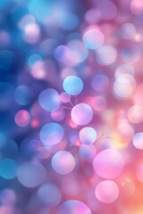 Pastel pink and blue bokeh balls creating a dreamy atmosphere