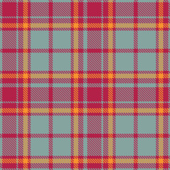 Autumn raspberry Seamless Tartan with Rustic cool grey accents Fabric Design