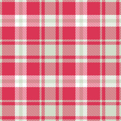 Rich light grey Seamless Tartan with Metallic lipstick accents Fabric Design