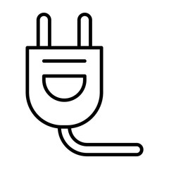 Plug Vector Line Icon Design