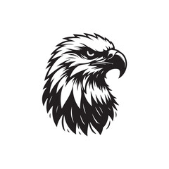 A vector illustration of a Bald Eagle, ideal for wildlife designs, nature projects, and patriotic themes. Perfect for educational materials and artistic work celebrating this majestic bird of prey.