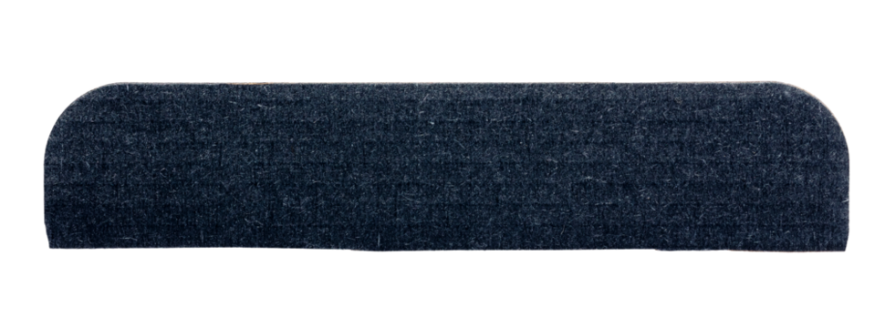 Black piece of corrugated cardboard isolated, dark strip of paper for scrapbooking - Powered by Adobe