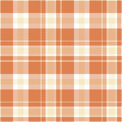 Vintage pale Seamless Tartan with Classic dark peach accents Fabric Design