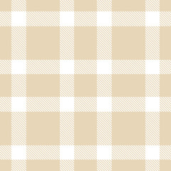 Timeless Seamless Tartan featuring Smoky light peach and Dusty white Fabric Design