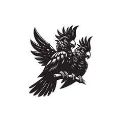 A vector illustration of a Cockatoo, perfect for nature designs, bird projects, and wildlife-related creative work. Ideal for educational materials and artistic projects celebrating exotic birds.