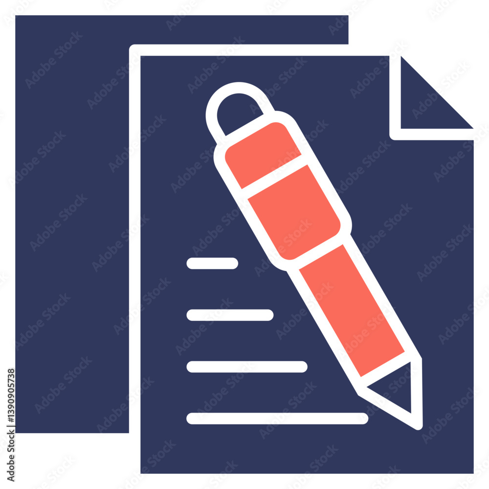Poster edit document mixed icon
