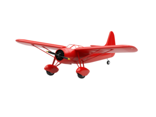 3D Air Plane on Transparent Background, Generative AI.