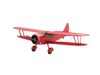 3D Air Plane on Transparent Background, Generative AI.