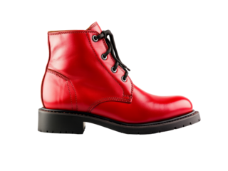 women ladies short boot on transparent background, Generative AI.