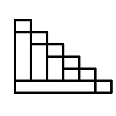 Steps Vector Line Icon Design