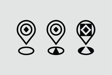 Map Pinpoint Icons - Multi Series - stock illustration