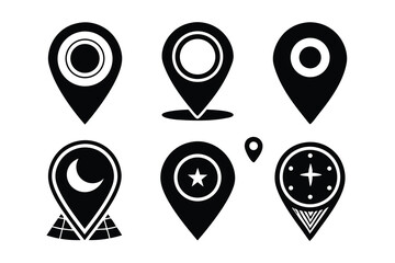 Map Pinpoint Icons - Multi Series - stock illustration